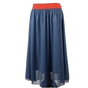 Lularoe Lola large 12-14 chiffon floral high/lo